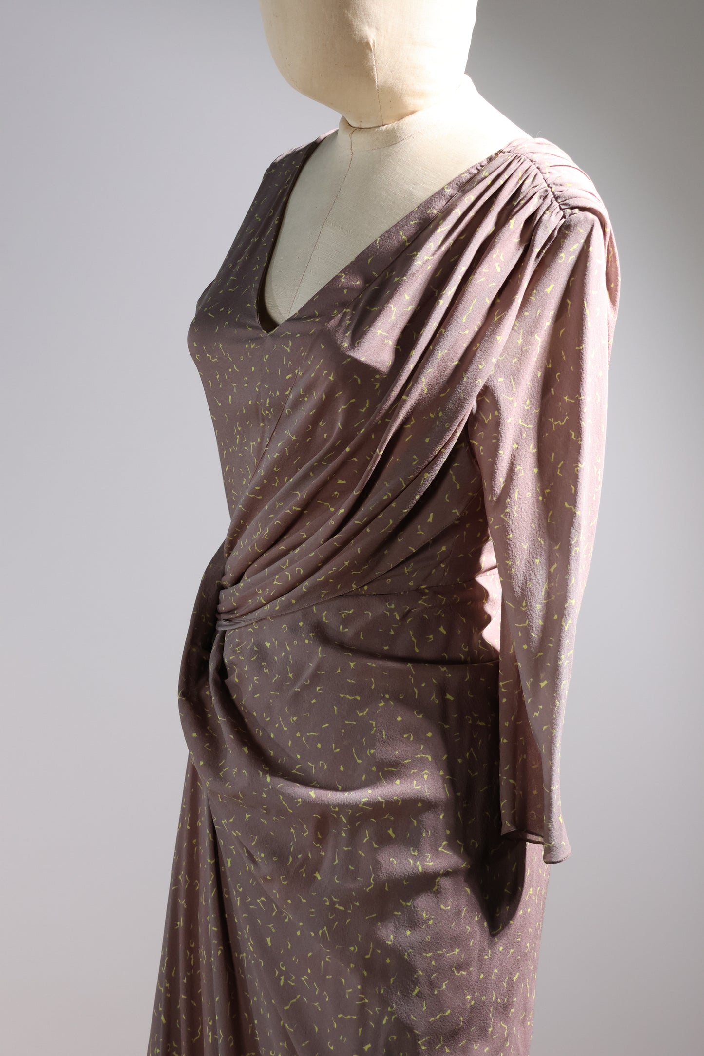 Cortana Holi Long Silk Dress - Holi Print