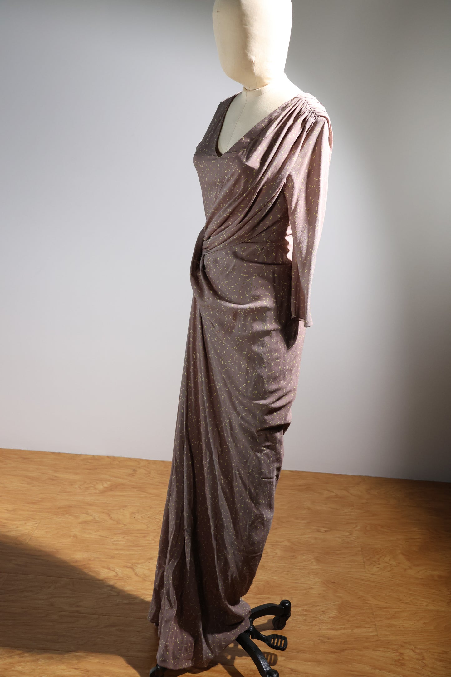 Cortana Holi Long Silk Dress - Holi Print