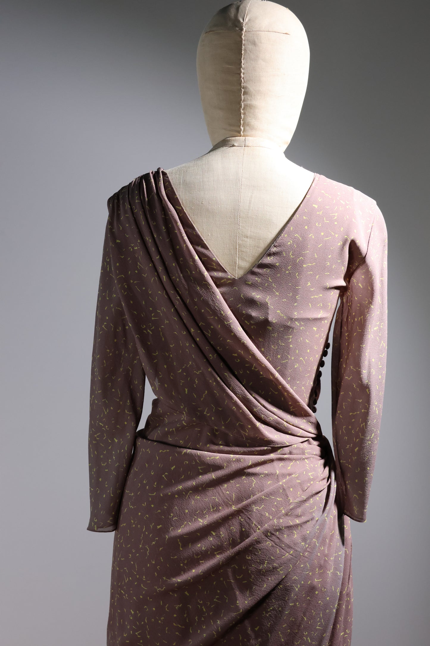 Cortana Holi Long Silk Dress - Holi Print
