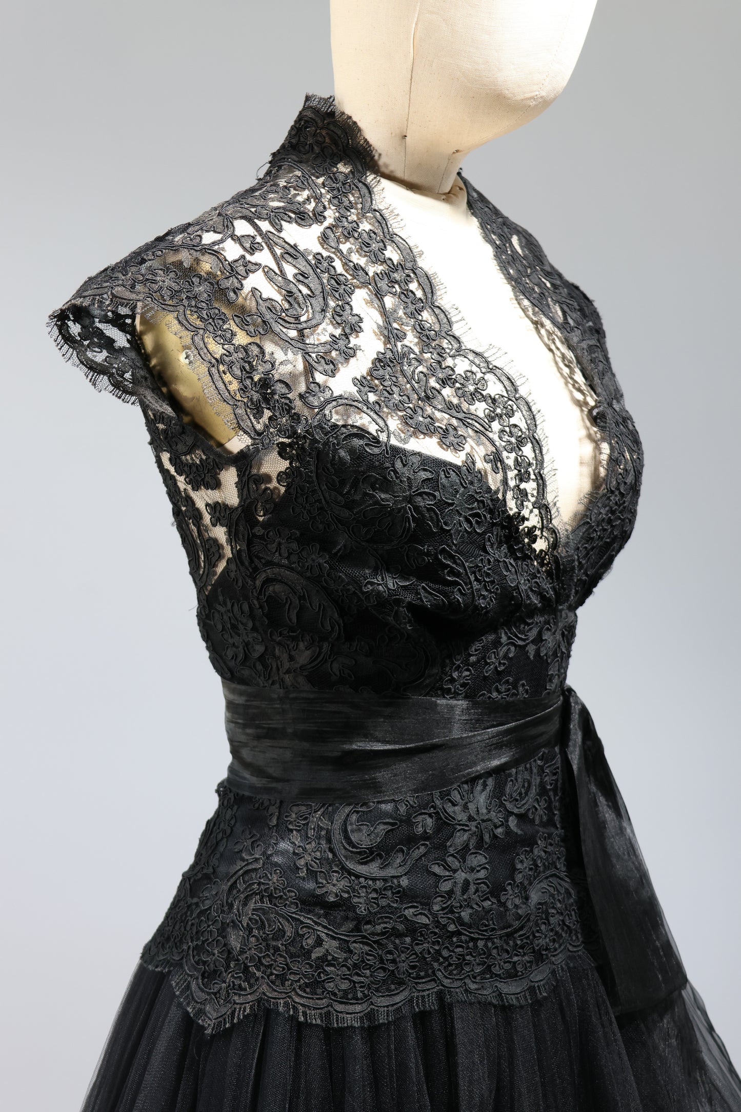 Eavis & Brown Grace Dress Long Silk Tulle - DR217 Black