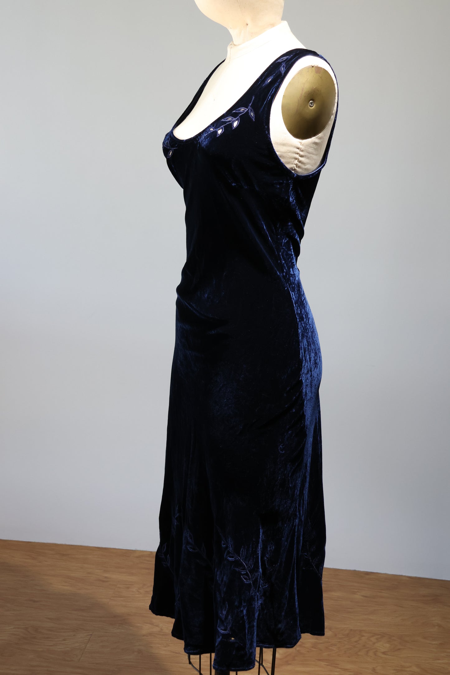 Les Habitudes Lily Dress Velvet - Blue