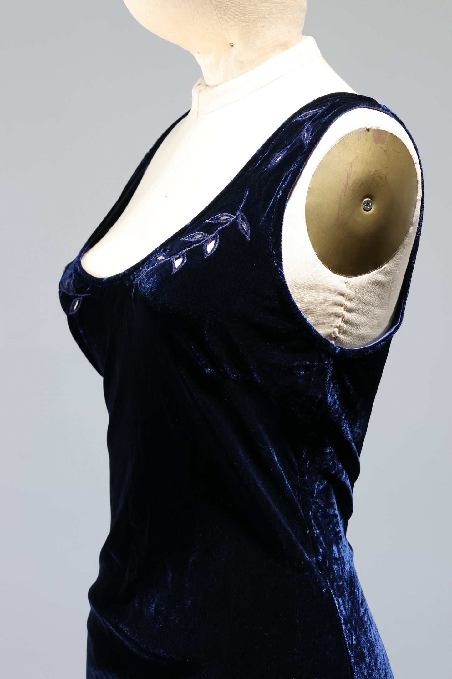 Les Habitudes Lily Dress Velvet - Blue