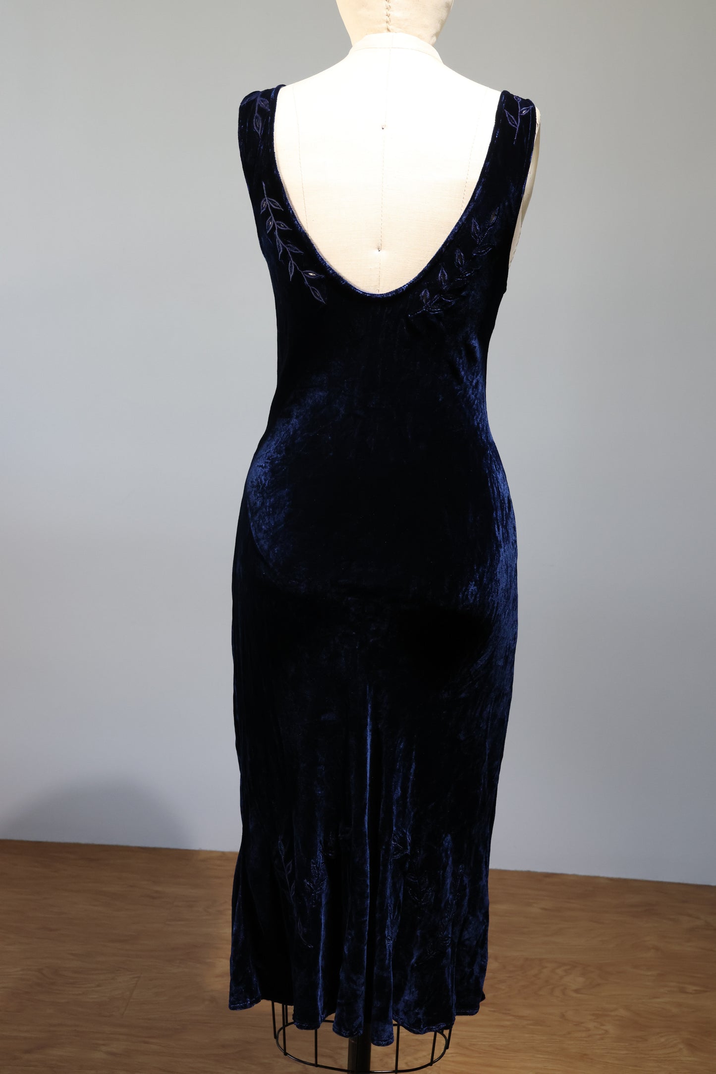 Les Habitudes Lily Dress Velvet - Blue