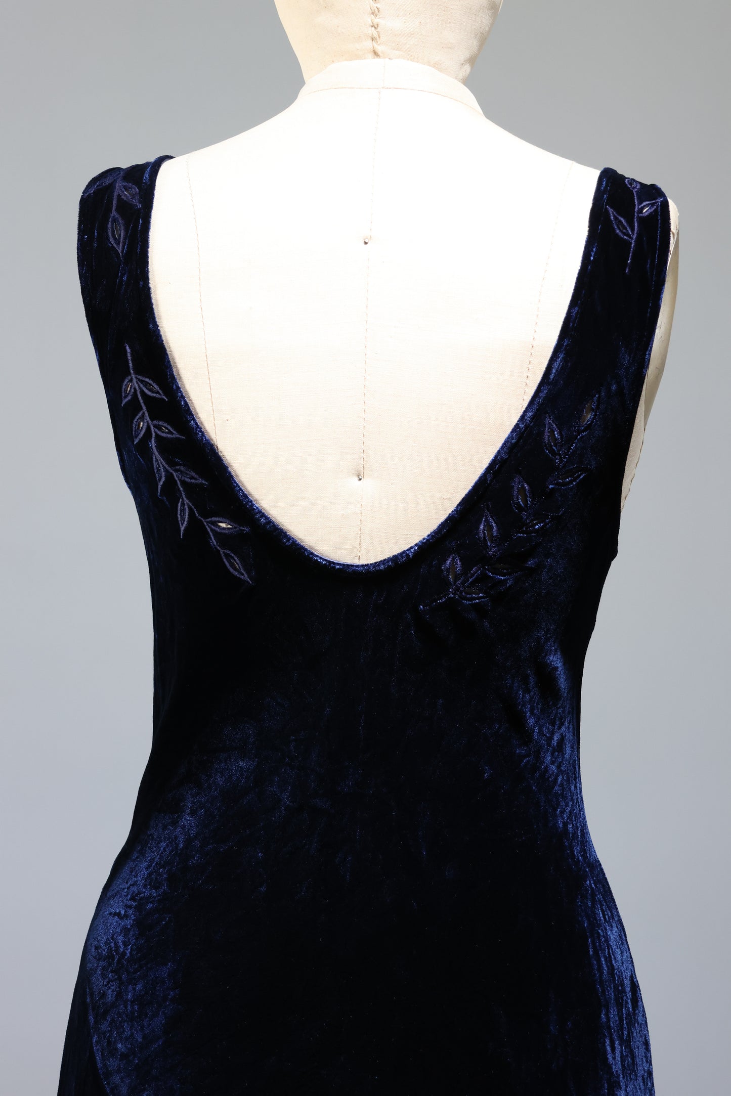 Les Habitudes Lily Dress Velvet - Blue