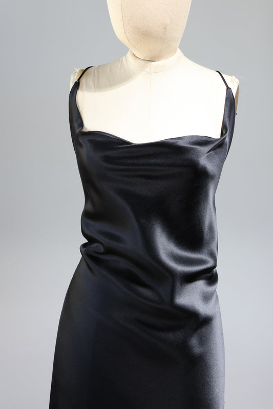 Les Habitudes Full Figure Liquid Dress Black