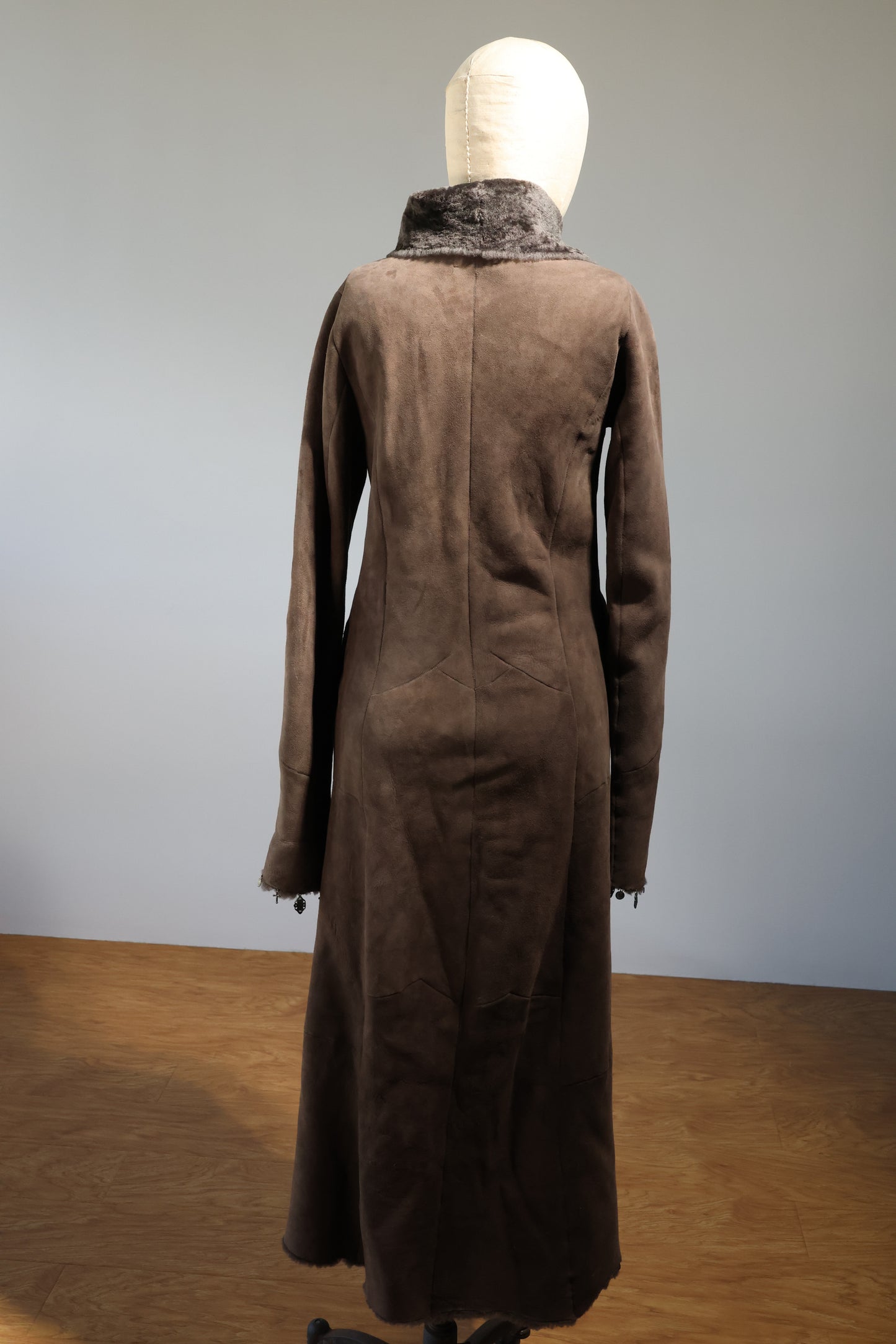 Maxfield Parrish Lambskin Coat With Icons - CT84 Taupe