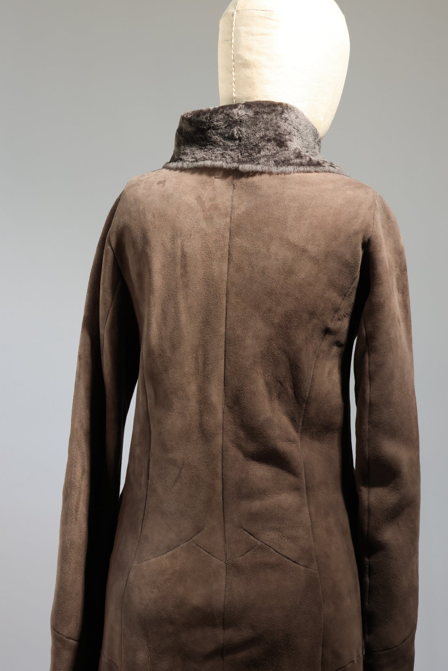 Maxfield Parrish Lambskin Coat With Icons - CT84 Taupe