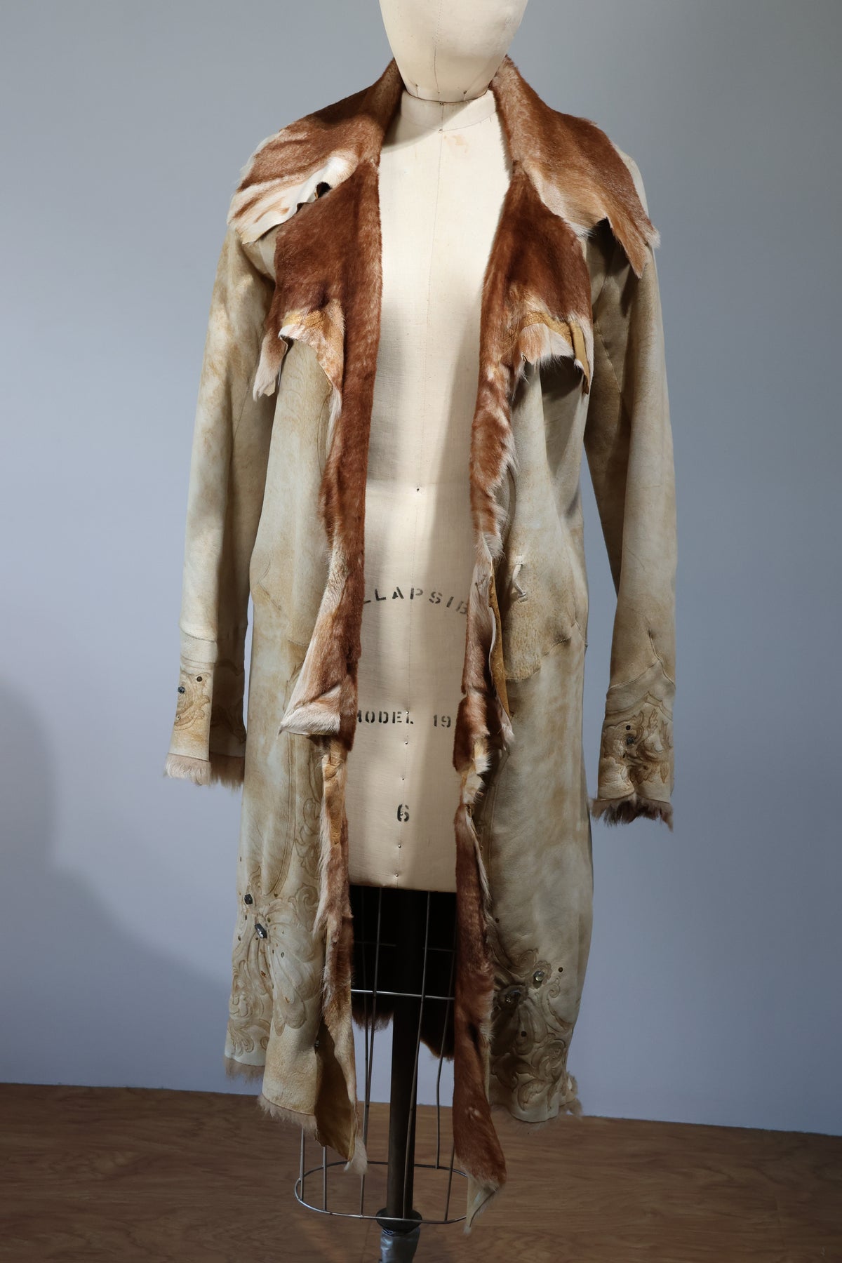 Maxfield Parrish Gothic Lamb Coat CT70 — Tan / Shell