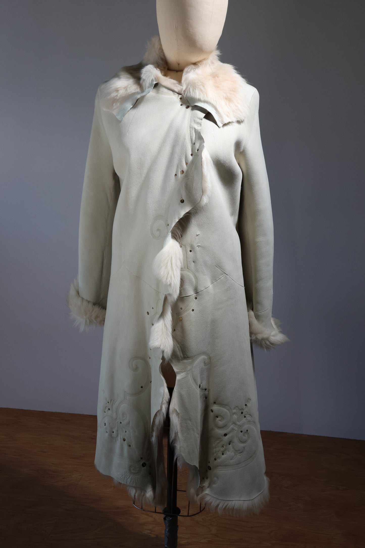 Maxfield Parrish Coat Lamb - Ivory / Sequin