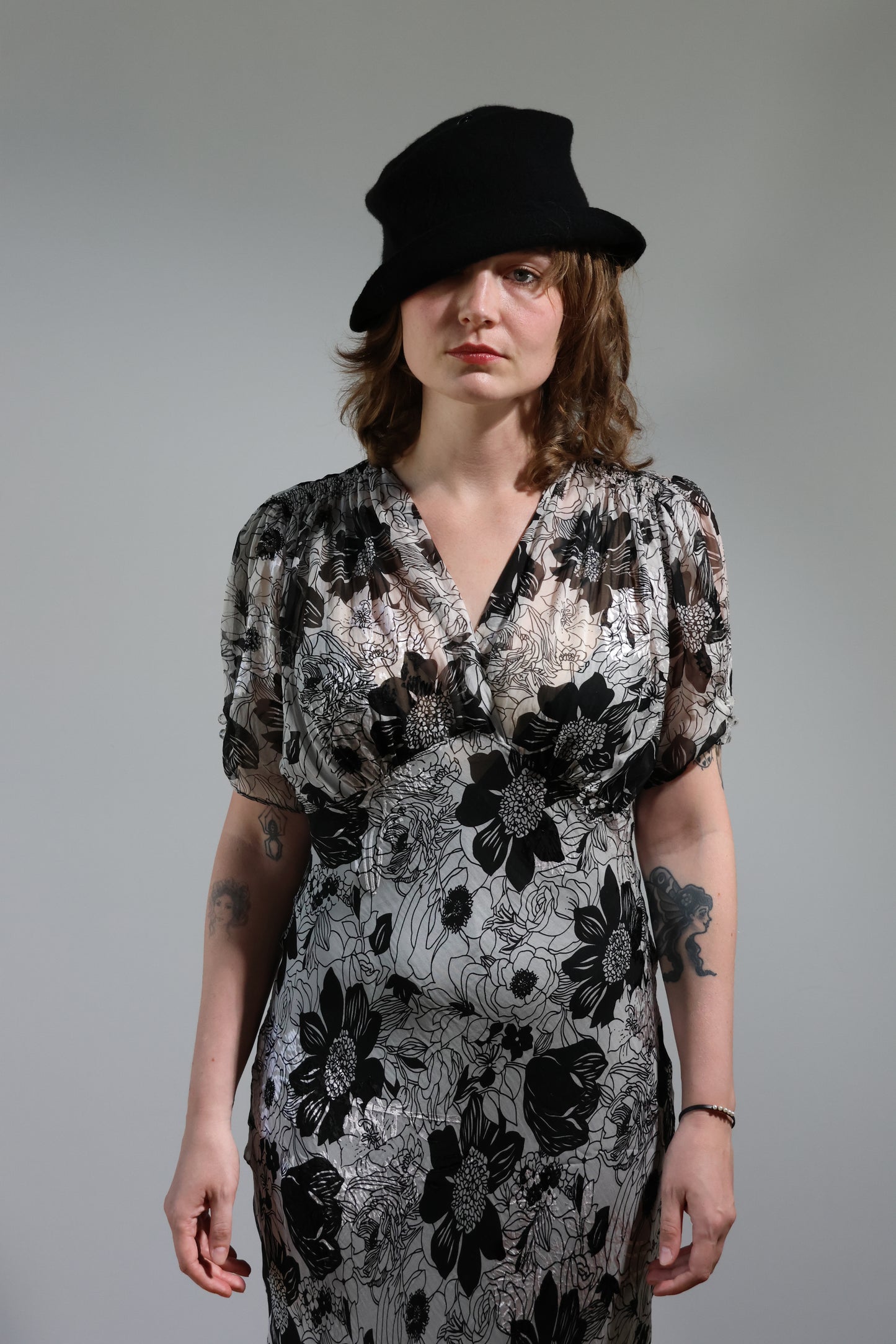 Les Habitudes No Pocket 40’s Dress - Silk Floral
