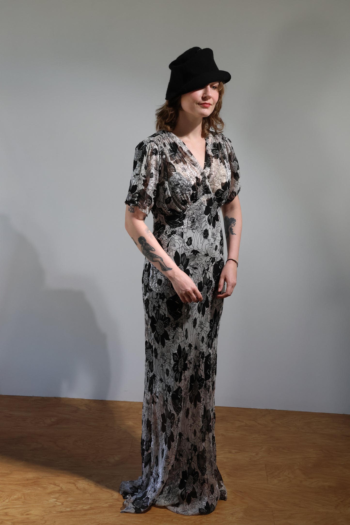 Les Habitudes No Pocket 40’s Dress - Silk Floral