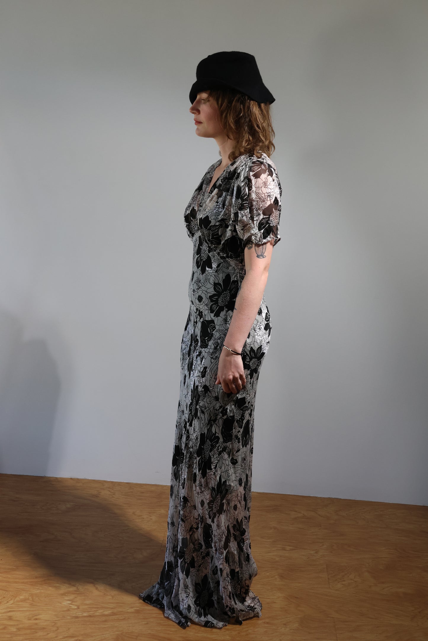 Les Habitudes No Pocket 40’s Dress - Silk Floral