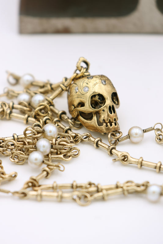 Gold Skull Necklace