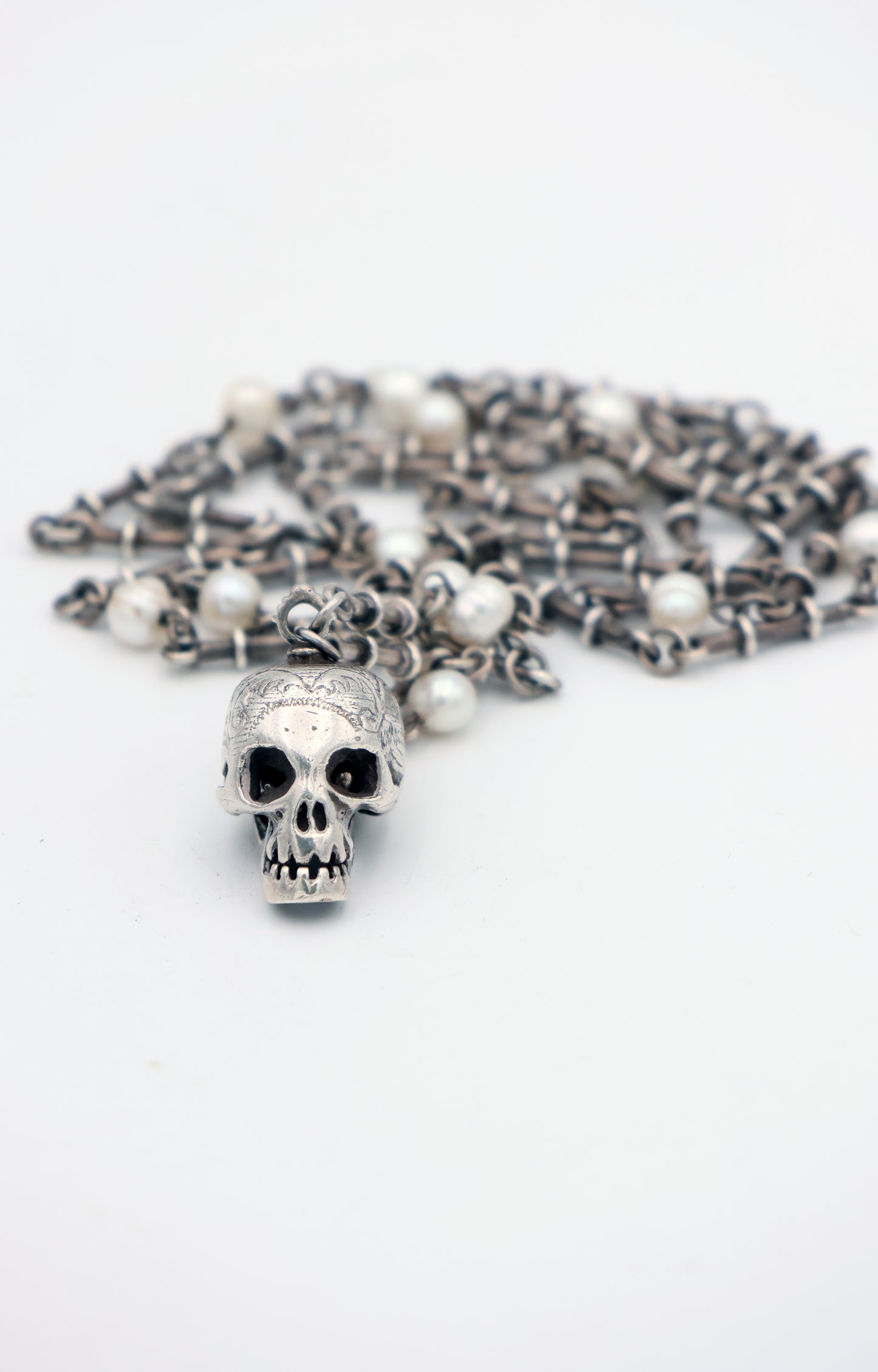 Sterling Silver Skull Necklace