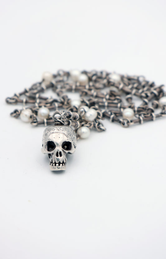 Sterling Silver Skull Necklace