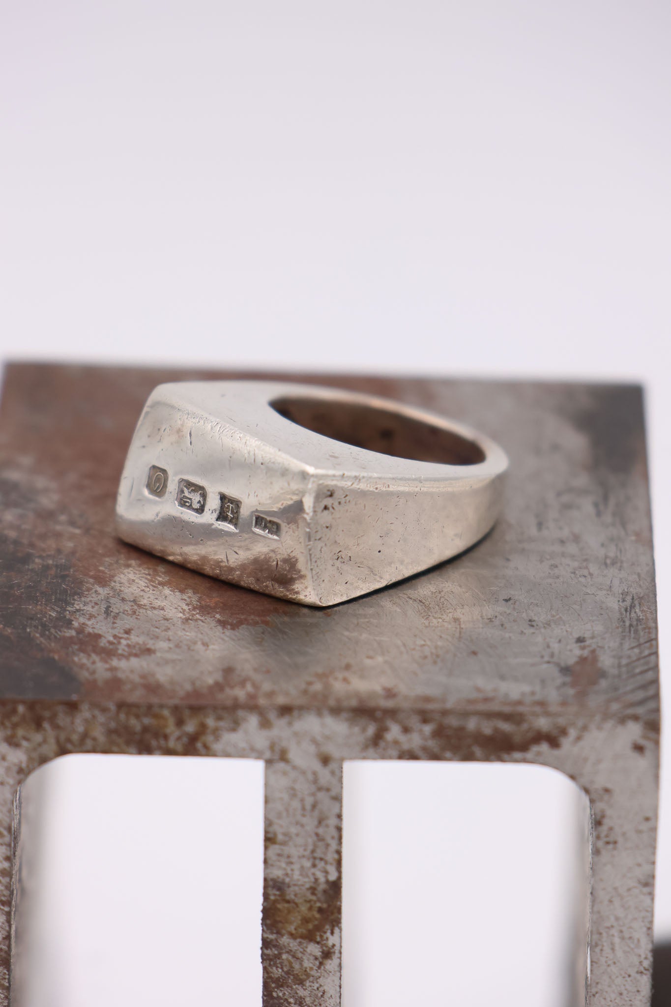 Vintage British Sterling Silver Signet Ring