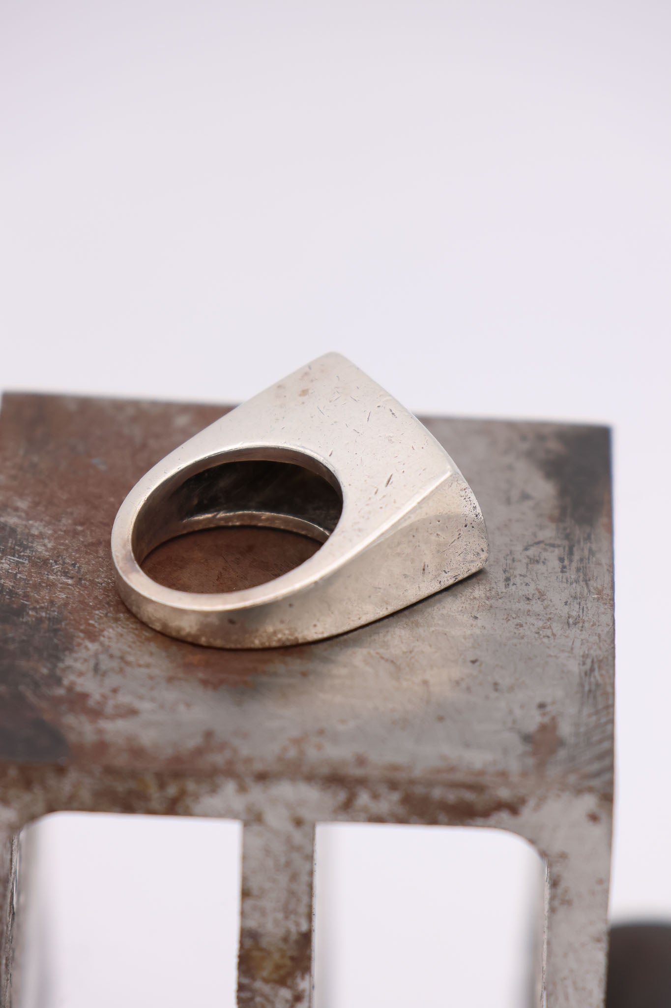Vintage British Sterling Silver Signet Ring
