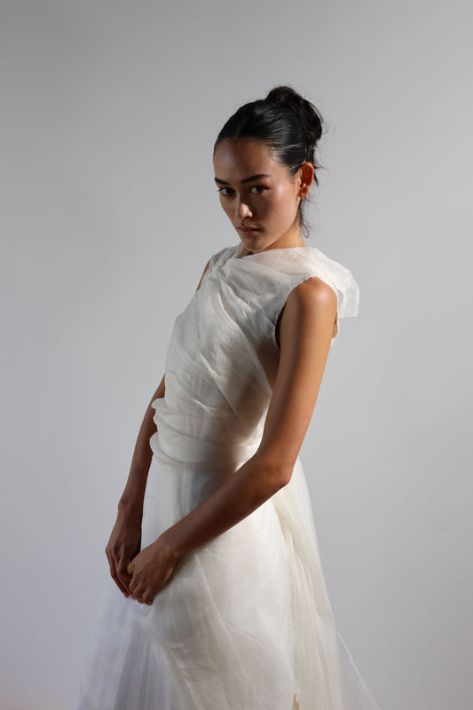 Marc Le Bihan 1950 Train Dress — Ecru