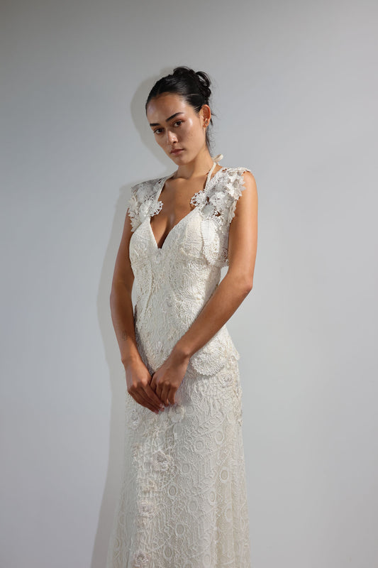 Yolancris Sita Dress with Bolero — Ivory