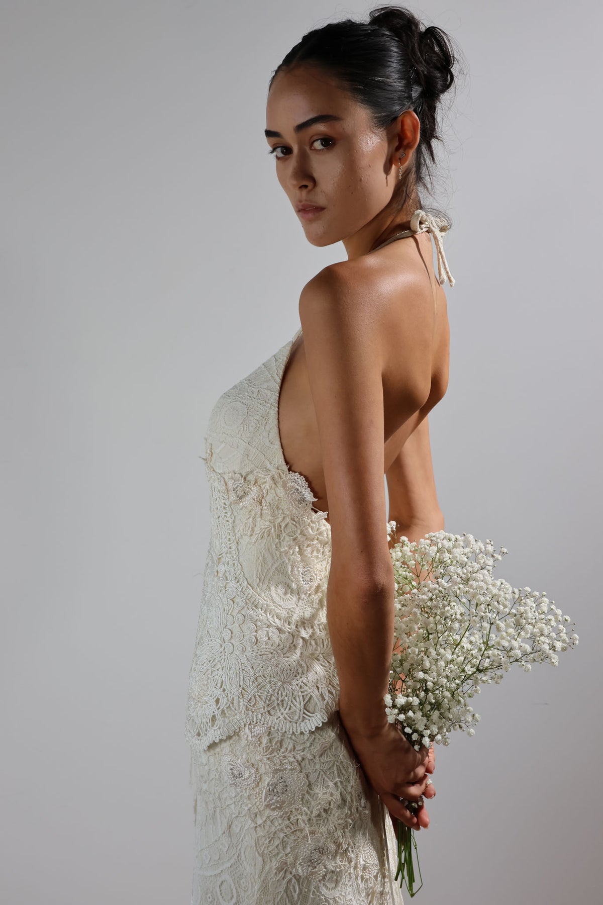 Yolancris Sita Dress with Bolero — Ivory