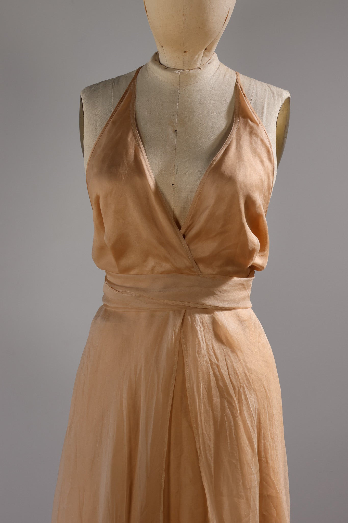 Les Habitudes Lined Parson Dress - Gold