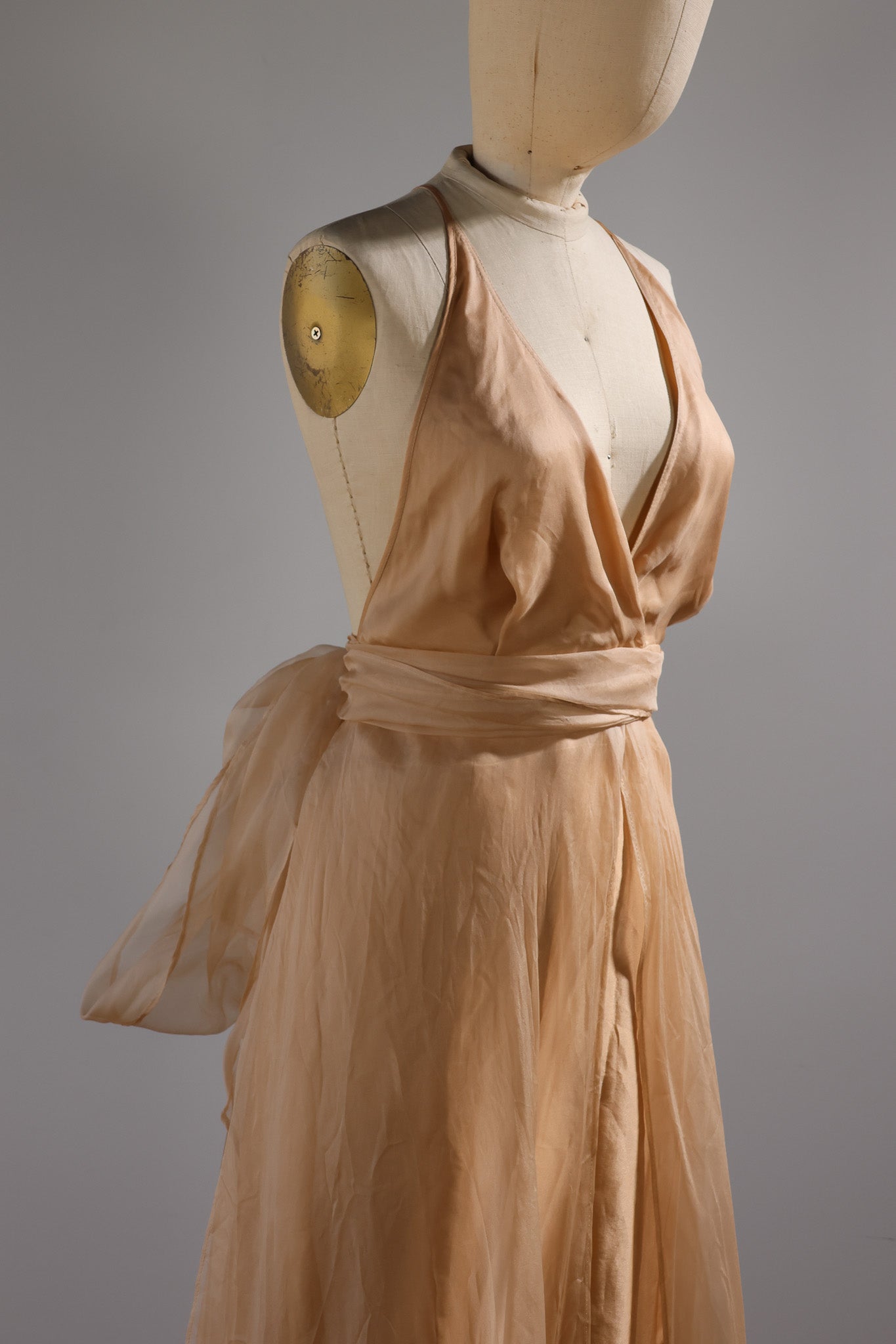 Les Habitudes Lined Parson Dress - Gold