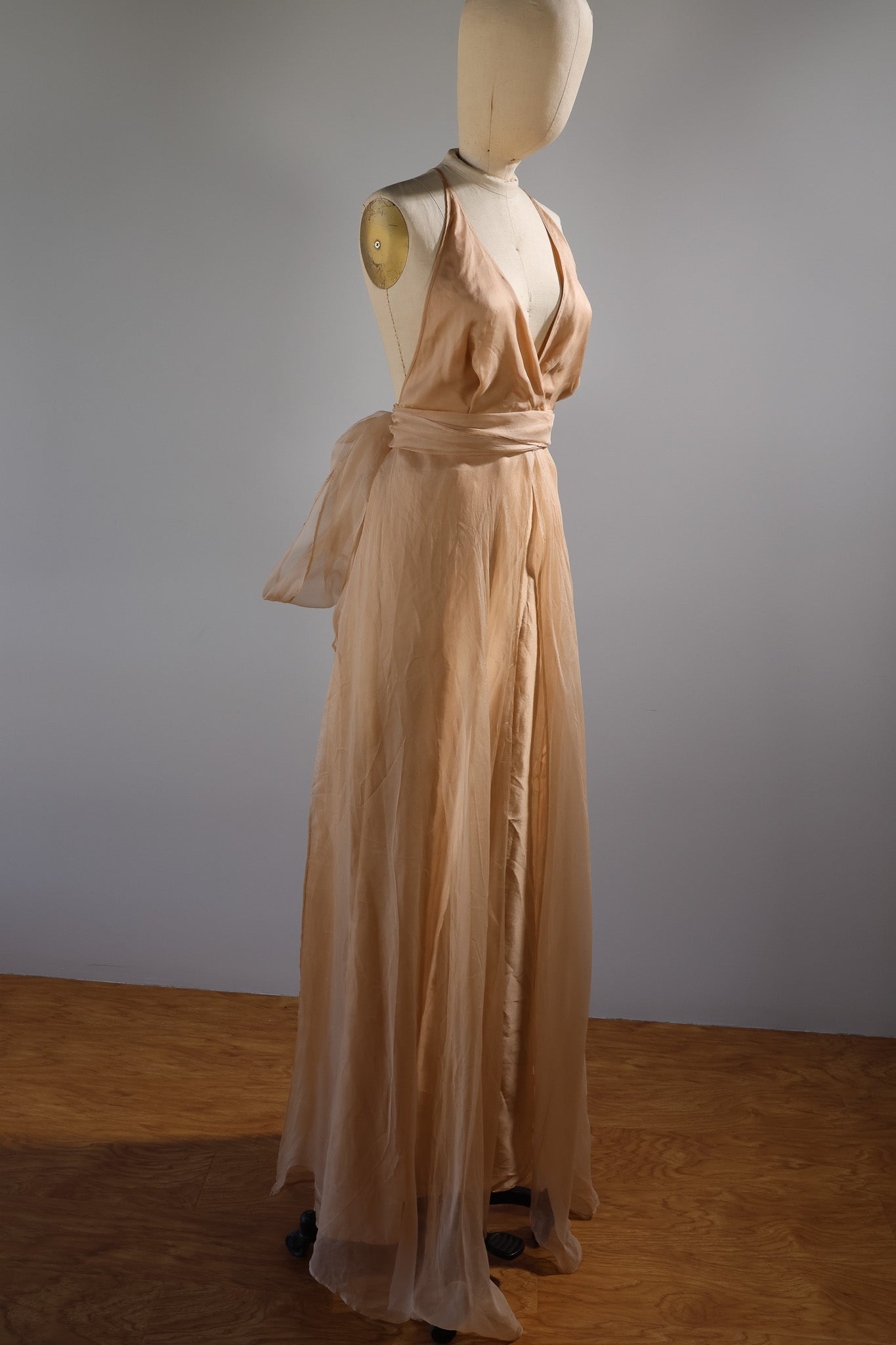 Les Habitudes Lined Parson Dress - Gold