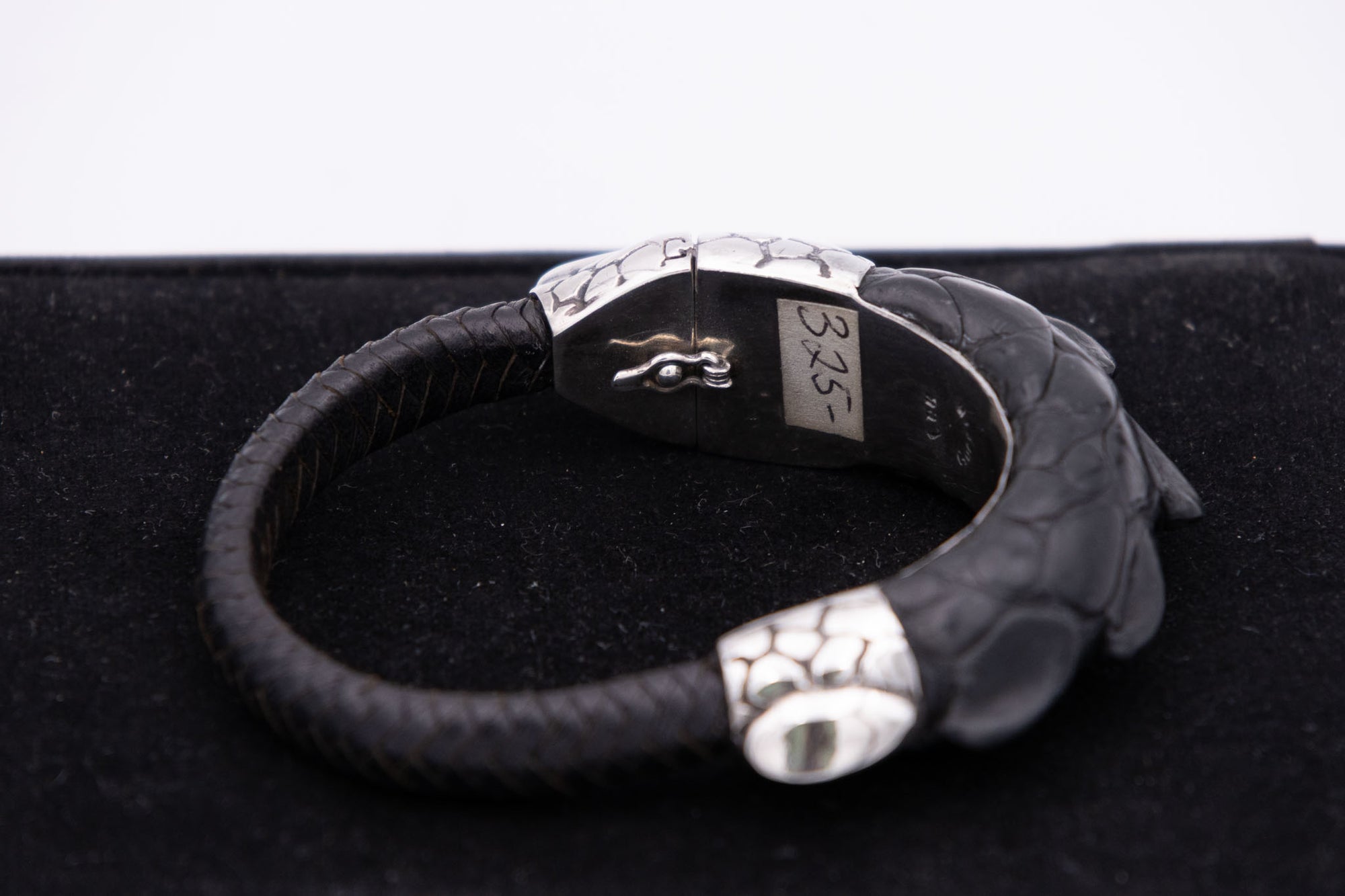 Alligator &amp; Sterling Silver Bracelet