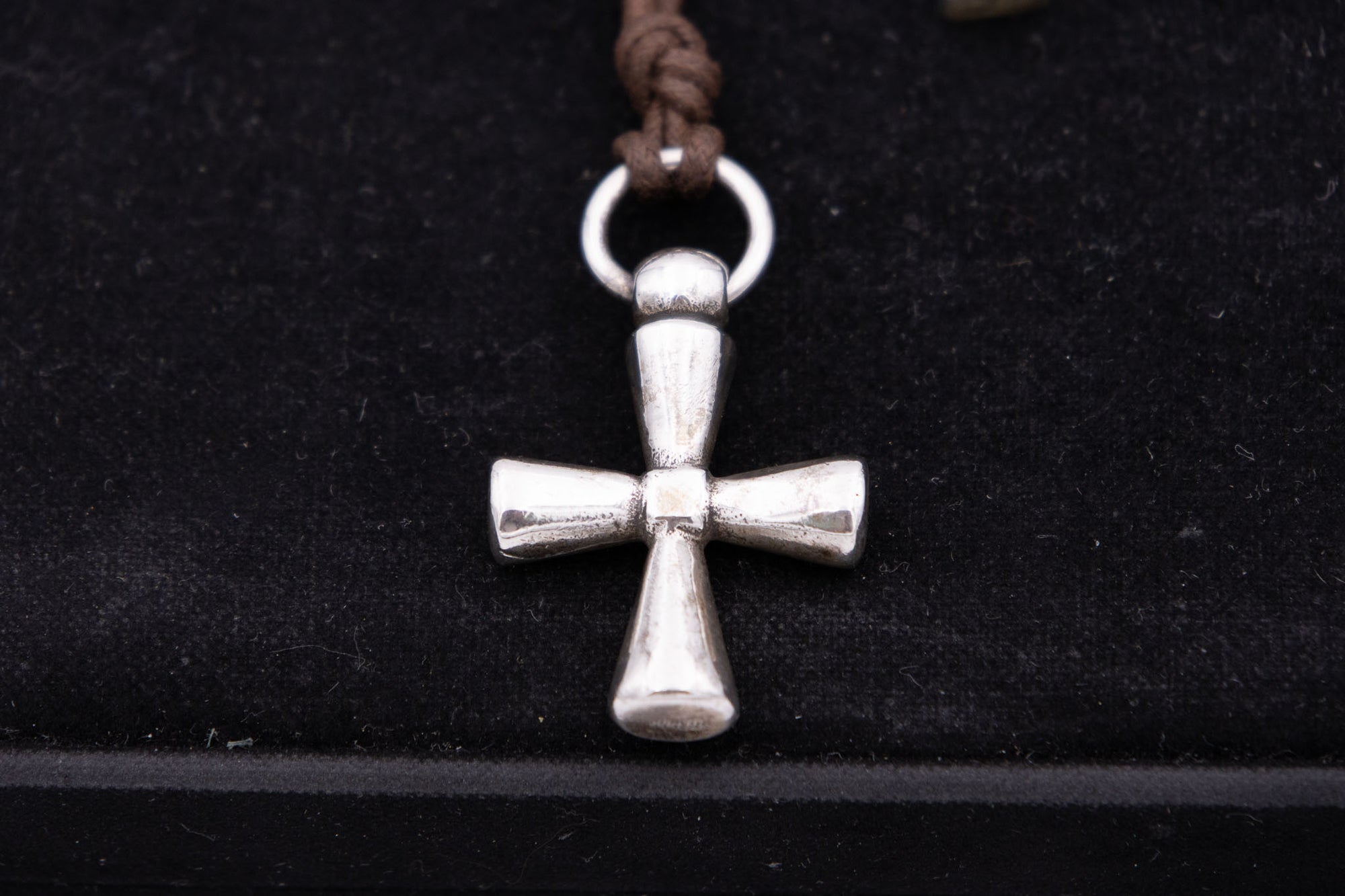 Sterling Silver Double Cross Necklace
