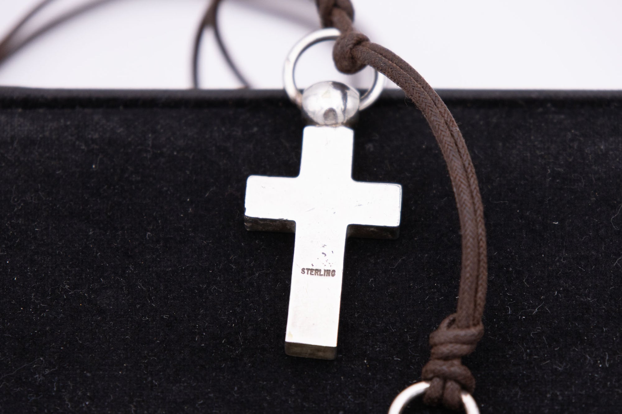Sterling Silver Double Cross Necklace