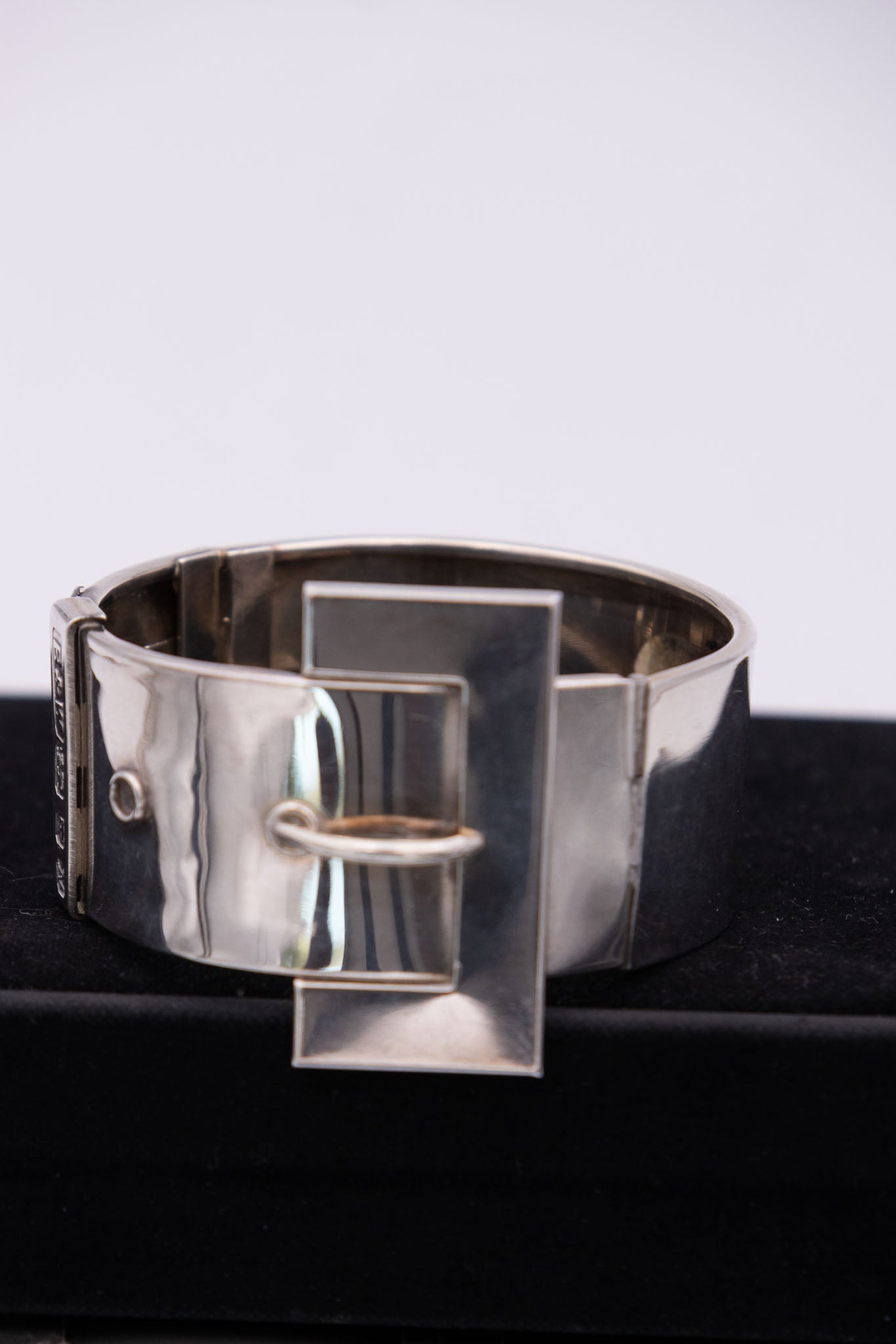 Vintage British Sterling Silver Buckle Bracelet