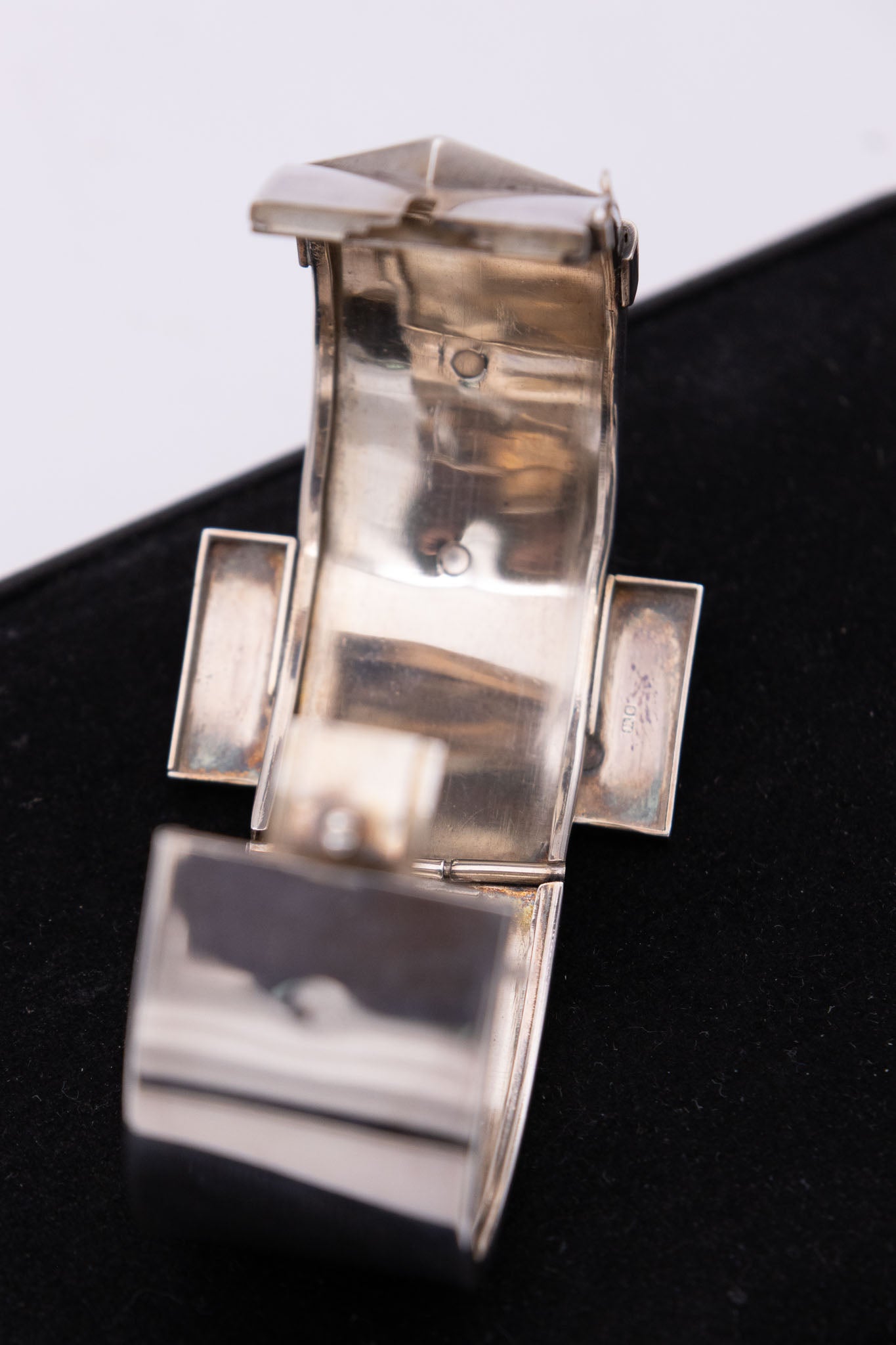 Vintage British Sterling Silver Buckle Bracelet