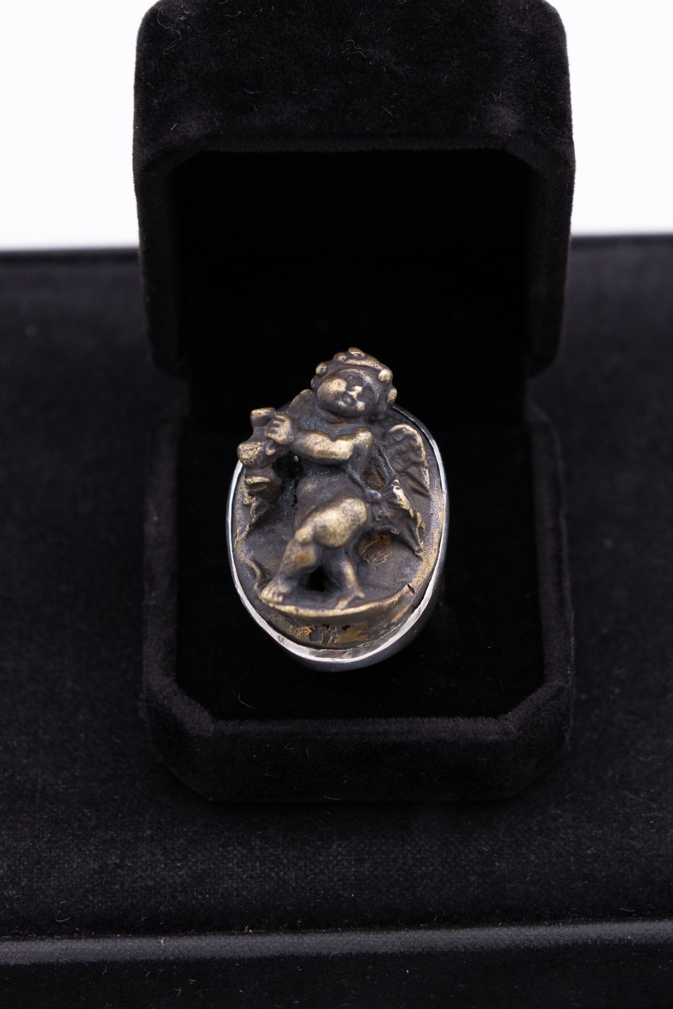 Share Spirit Solid Silver Cherub Ring