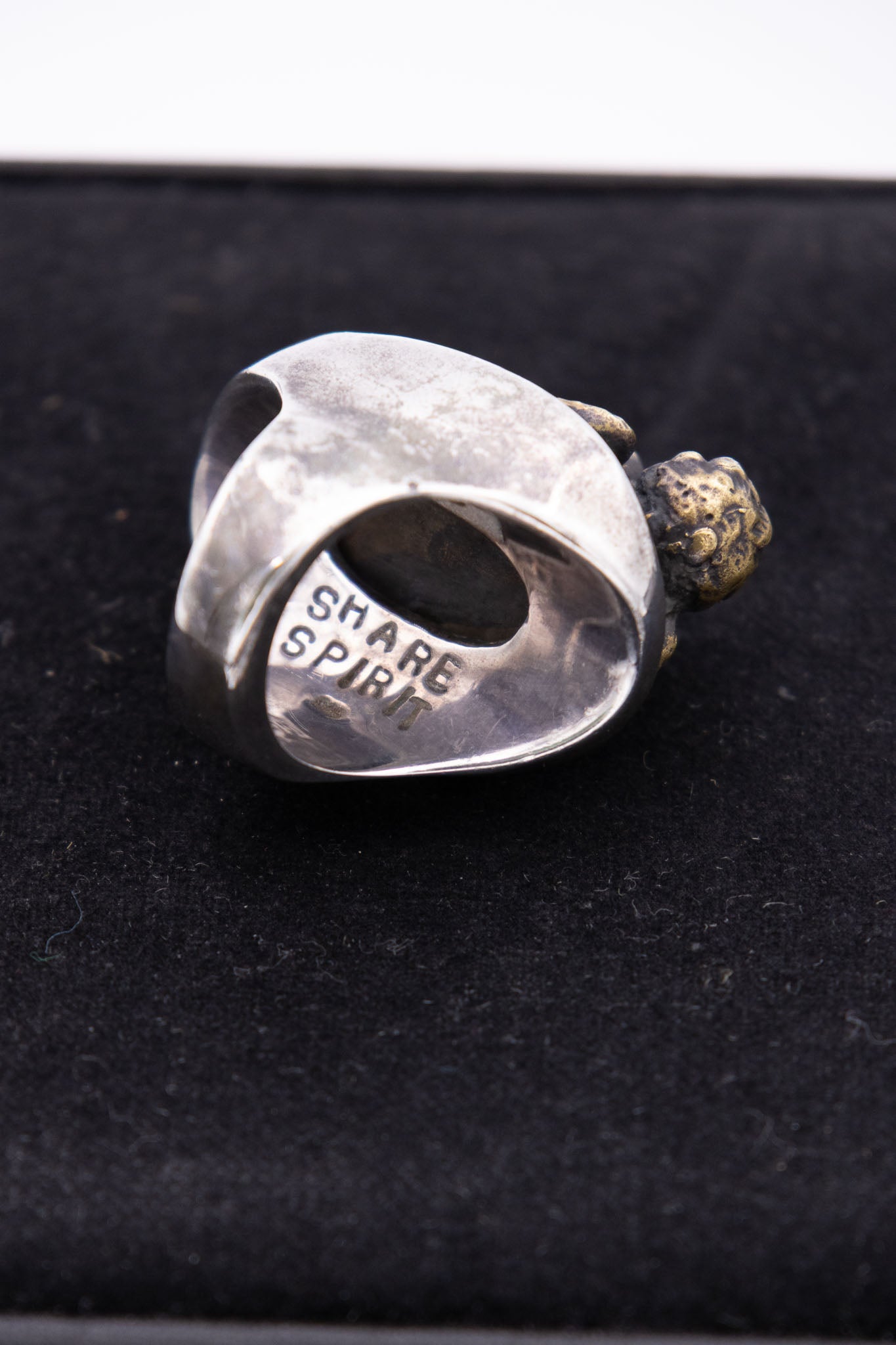 Share Spirit Solid Silver Cherub Ring