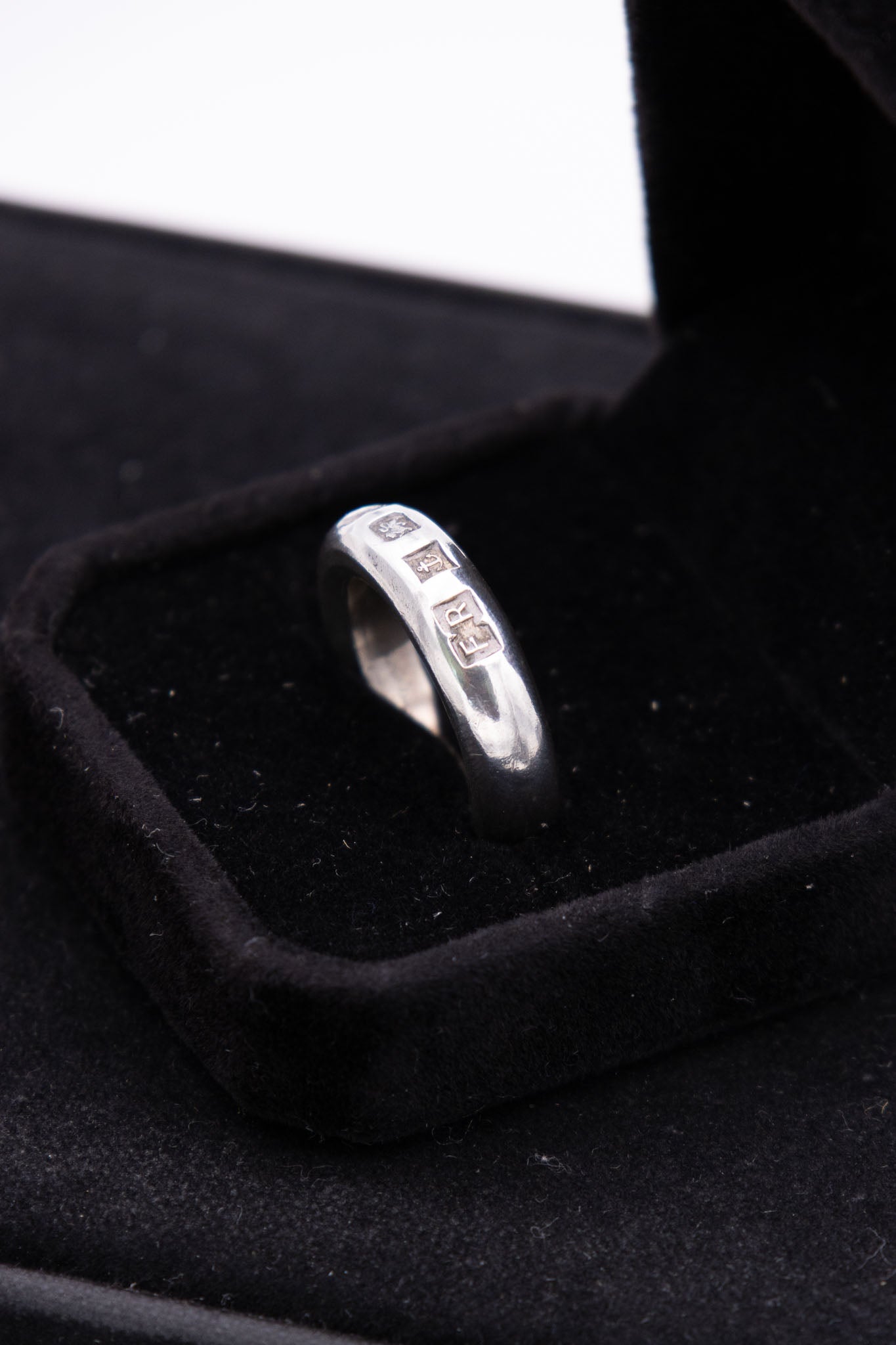 Vintage British Sterling Silver Halo Ring
