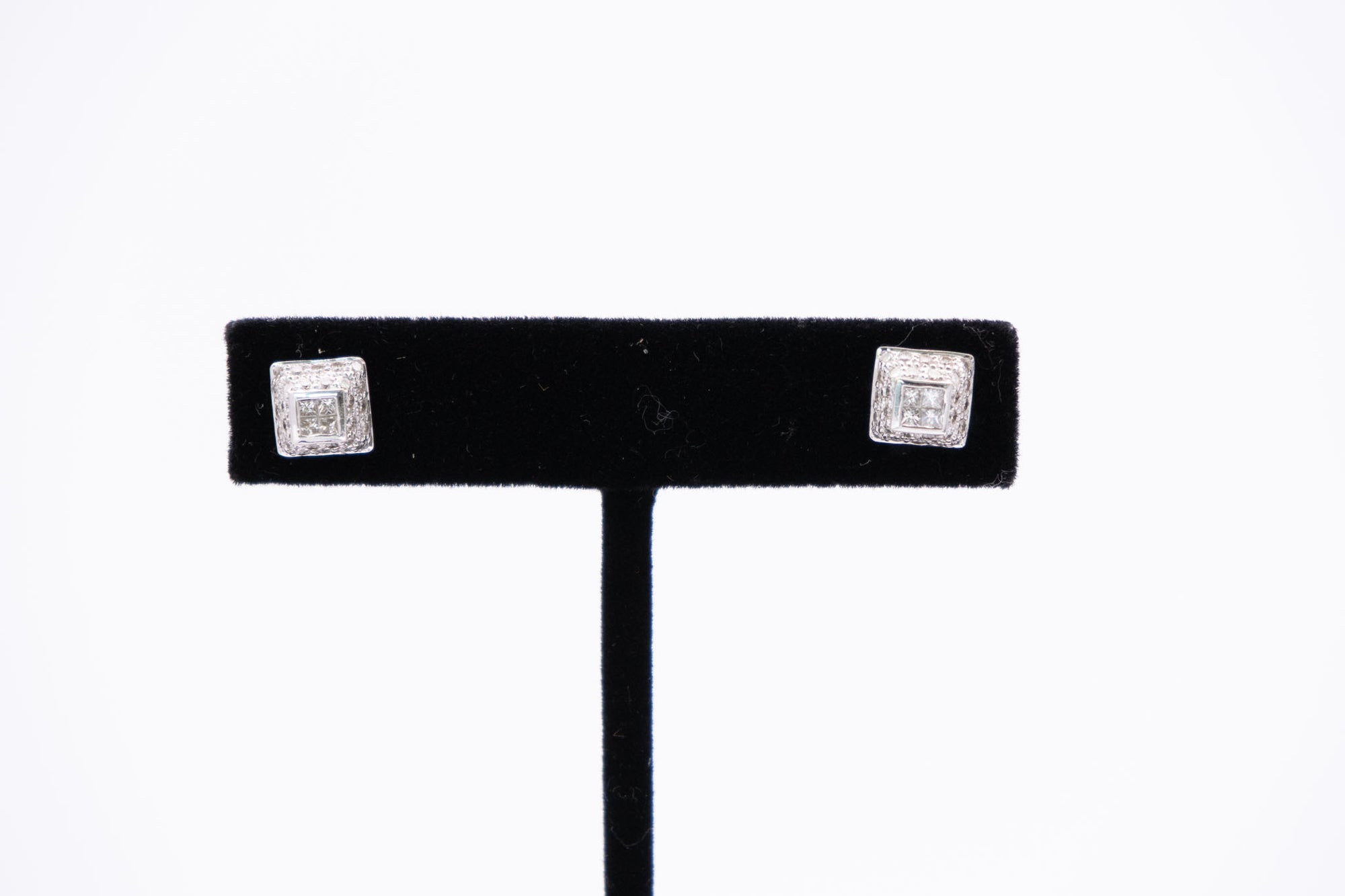 White Gold Diamond Stud Earrings