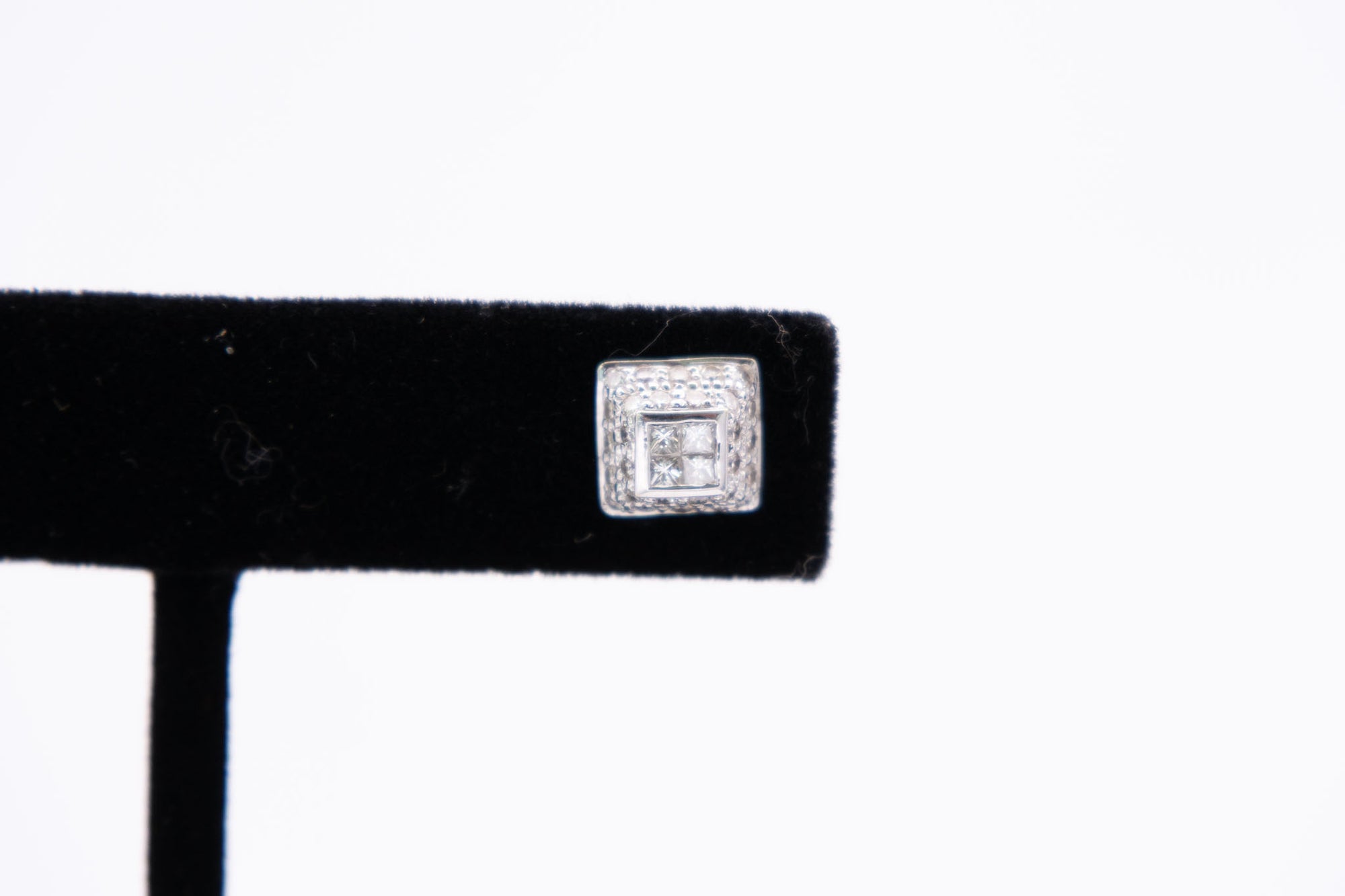 White Gold Diamond Stud Earrings