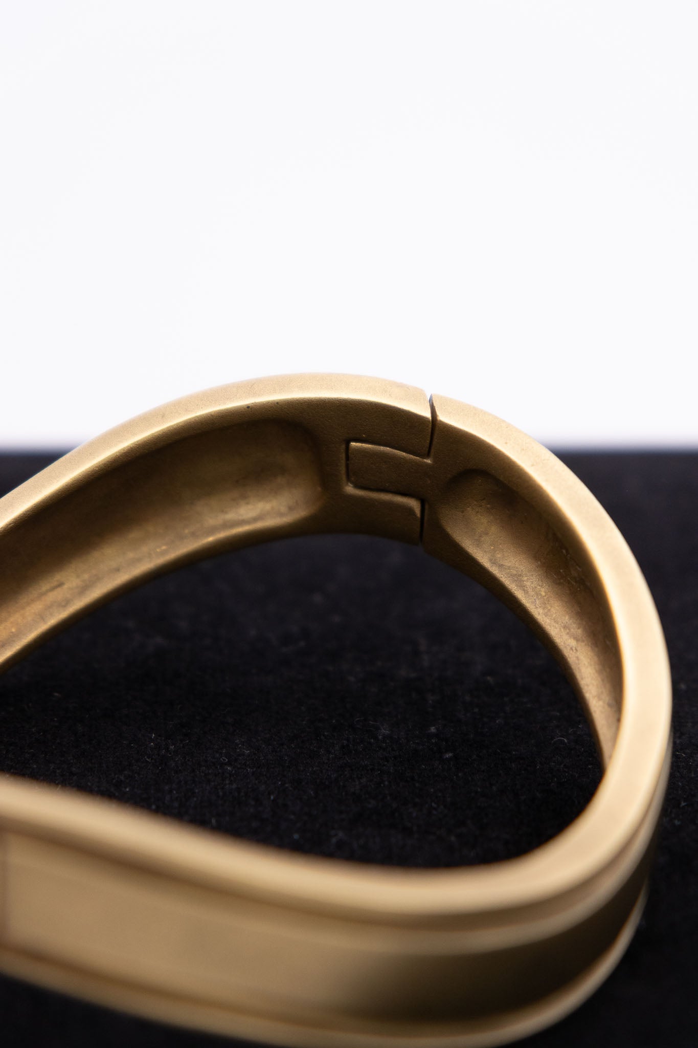 Vintage French 18K Solid Gold Hinged Bracelet