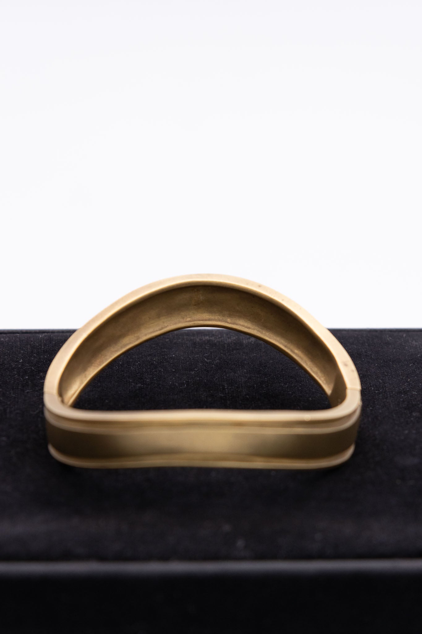 Vintage French 18K Solid Gold Hinged Bracelet