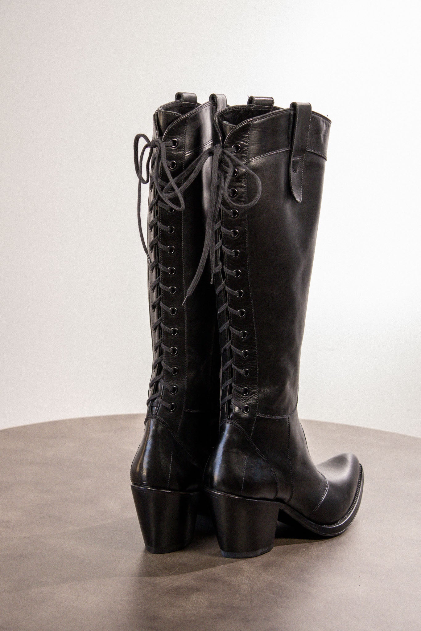 Gianni Barbato Danzica Lace-Up Leather Boot FT24 — Black / Nero