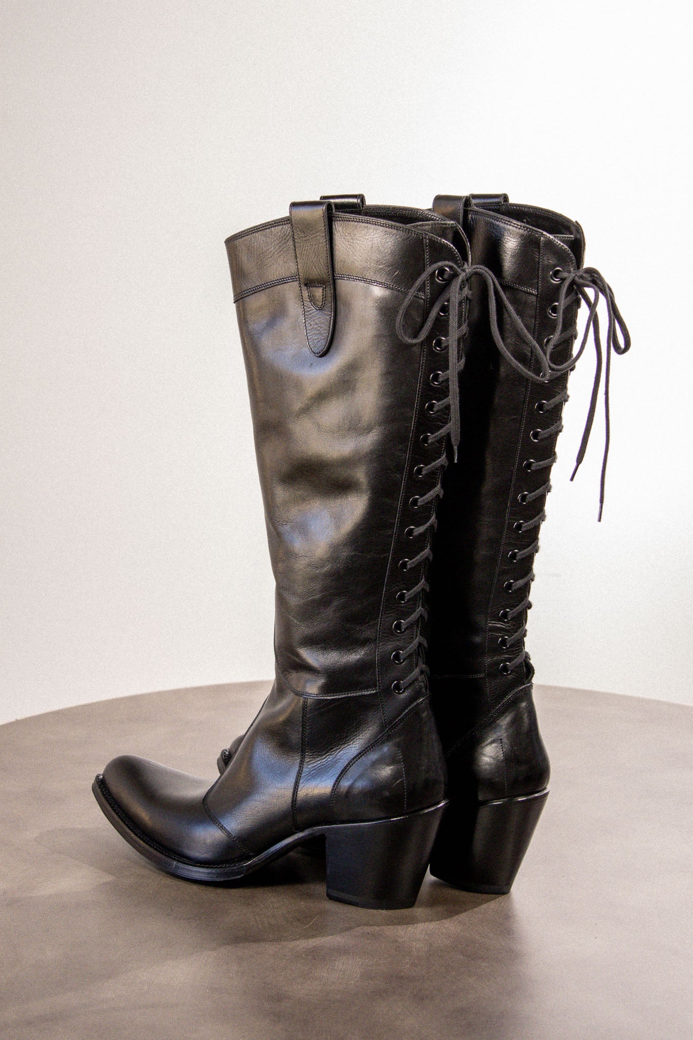 Gianni Barbato Danzica Lace-Up Leather Boot FT24 — Black / Nero