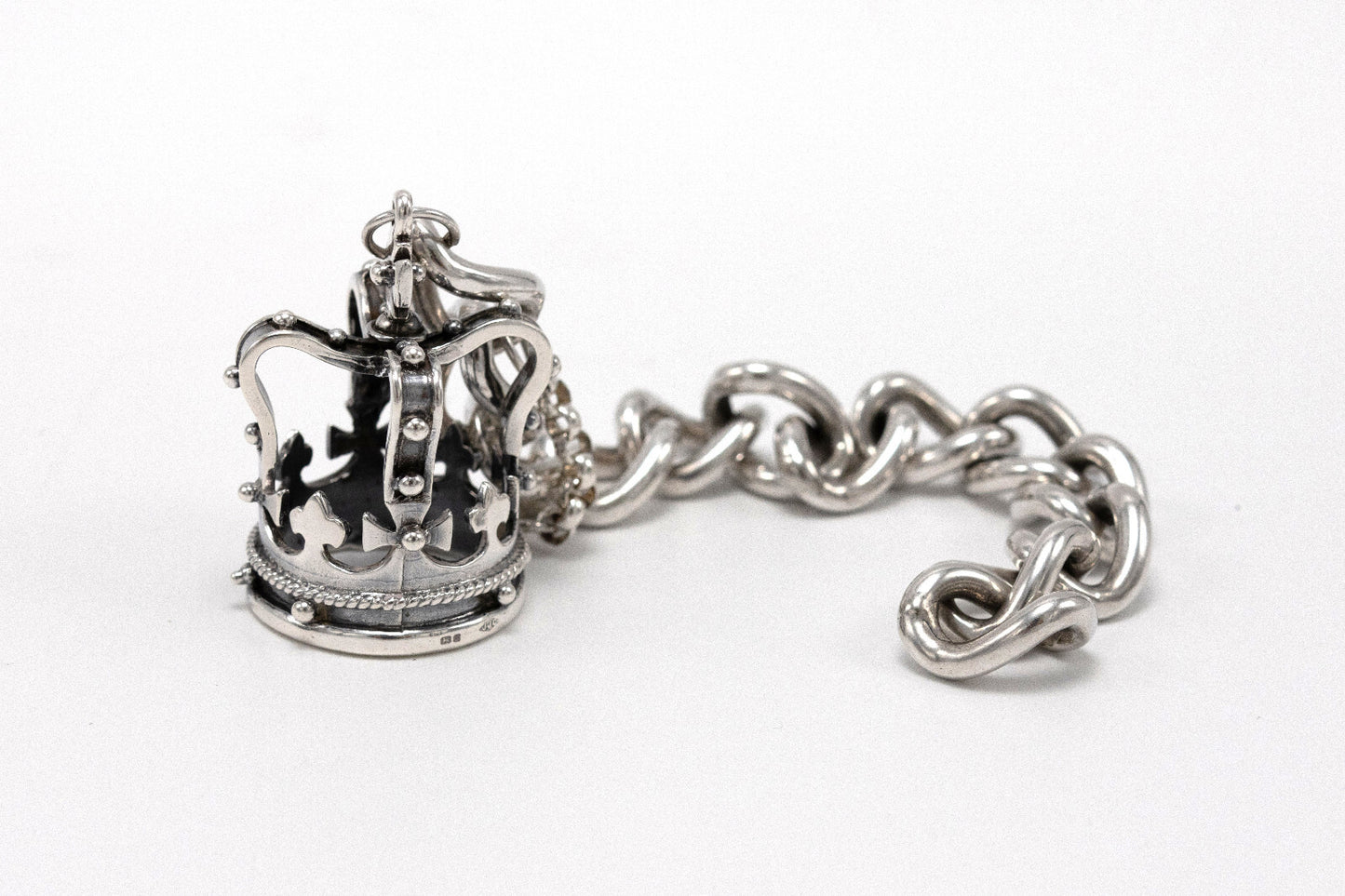 Vivienne Westwood Solid Sterling Silver Crown Bracelet
