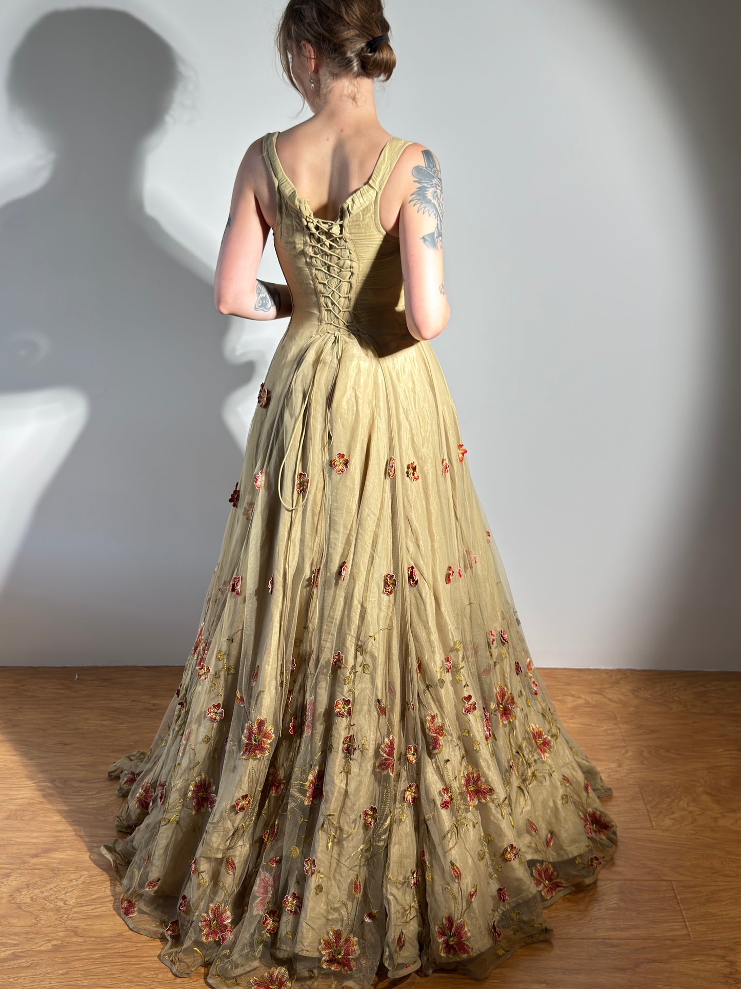 Kaat Tilley Horus Dress Embroidered - Olive