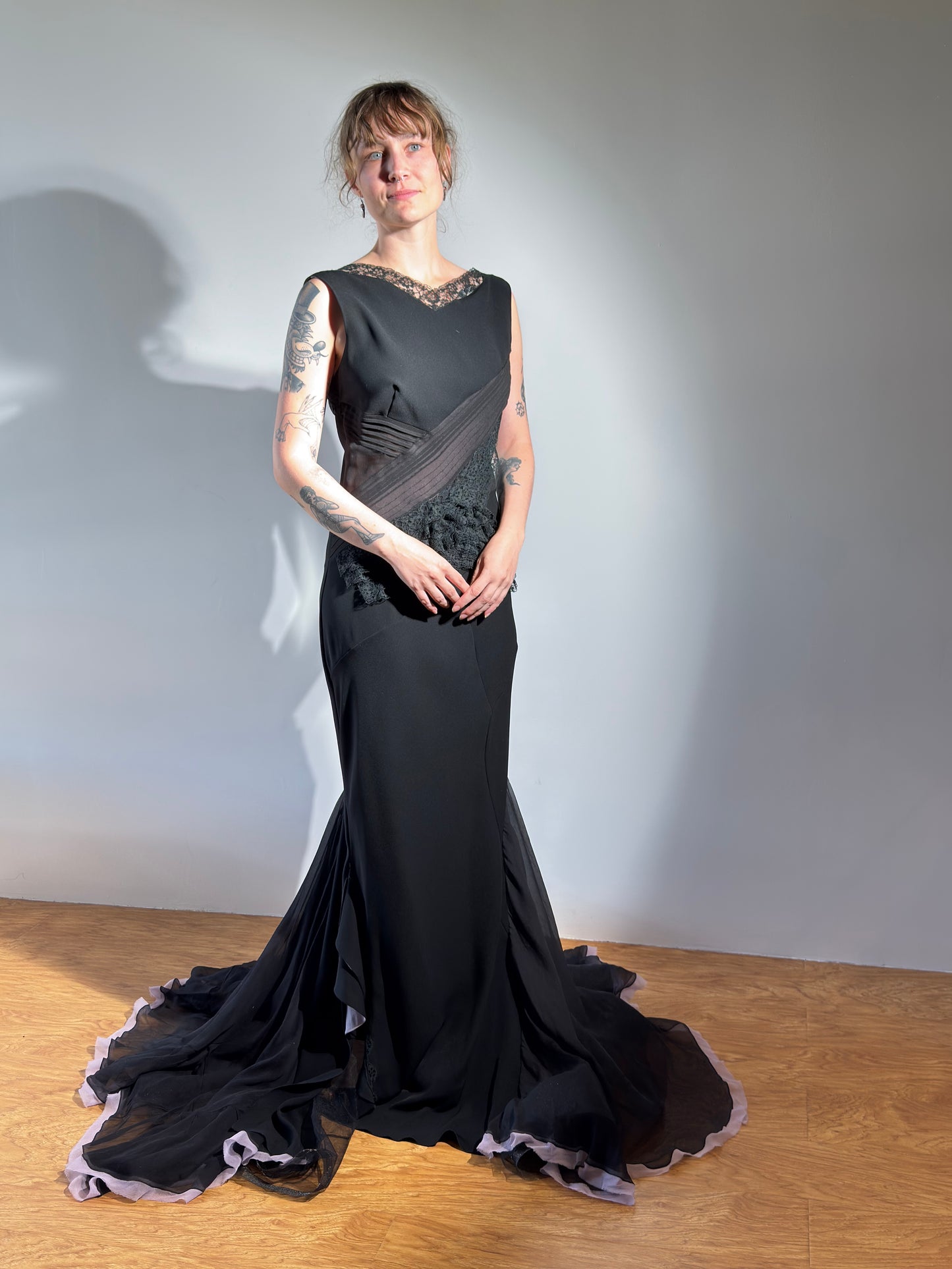 Foddis Cecily Silk Georgette Dress - Black / Cady