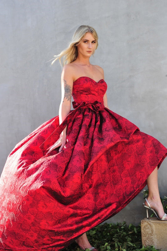 Yolan Kris 1234 Evening Dress - Rose Red