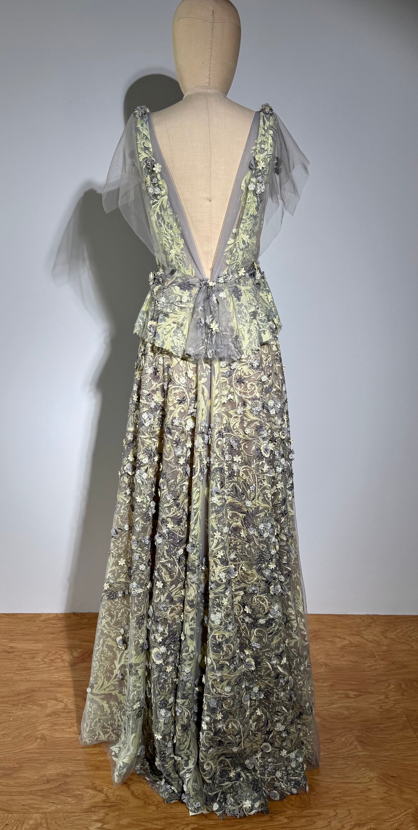 Yolan Kris A Line Floral - Yellow / Blue
