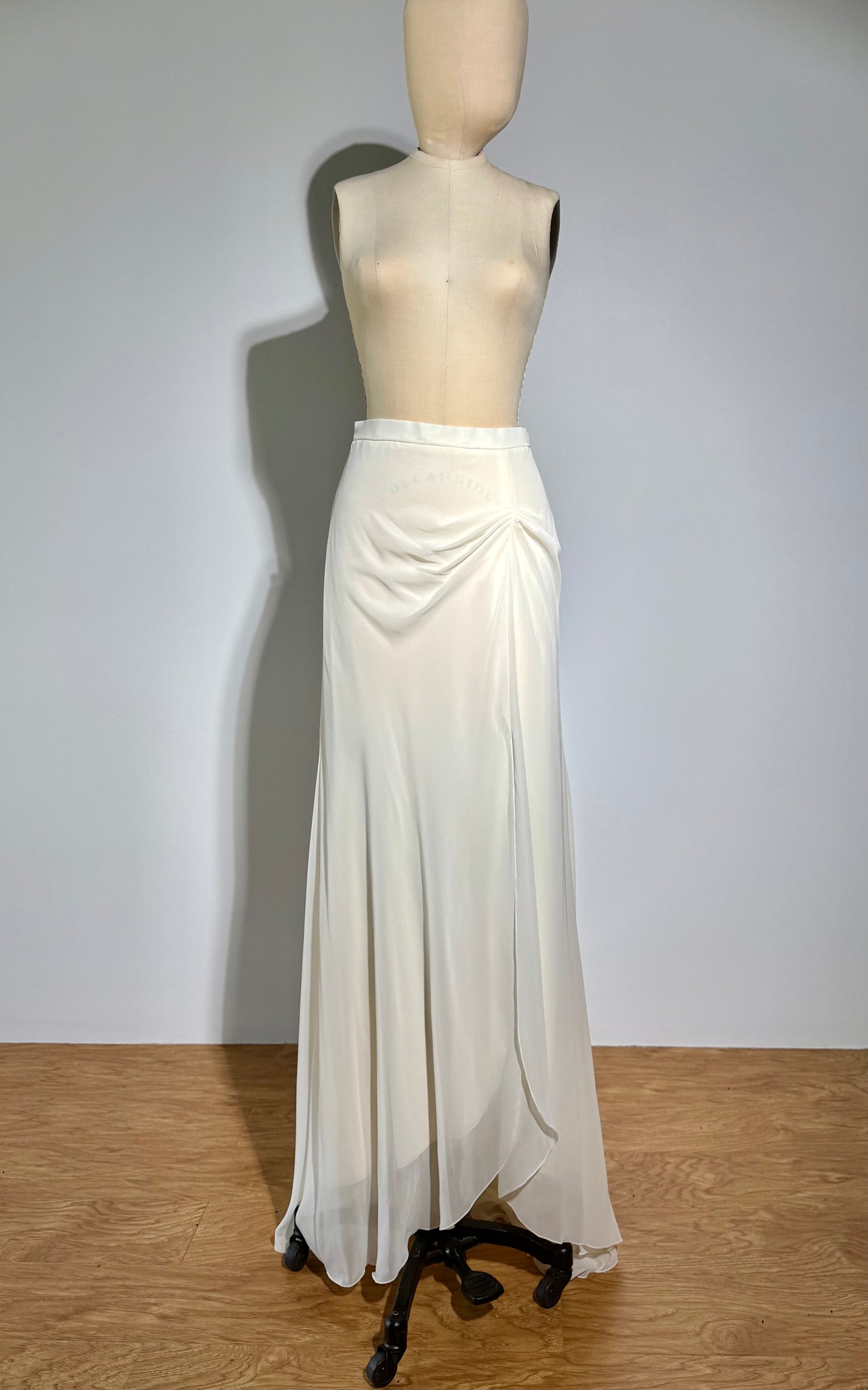 Yolan Kris Falda Skirt - Ivory