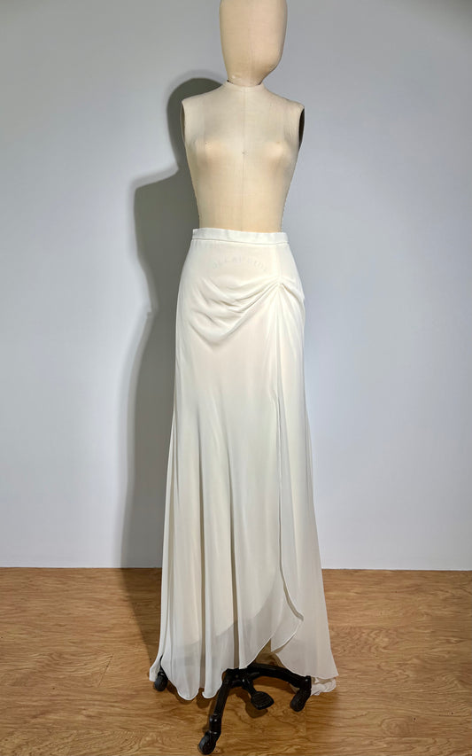 Yolan Kris Falda Skirt - Ivory