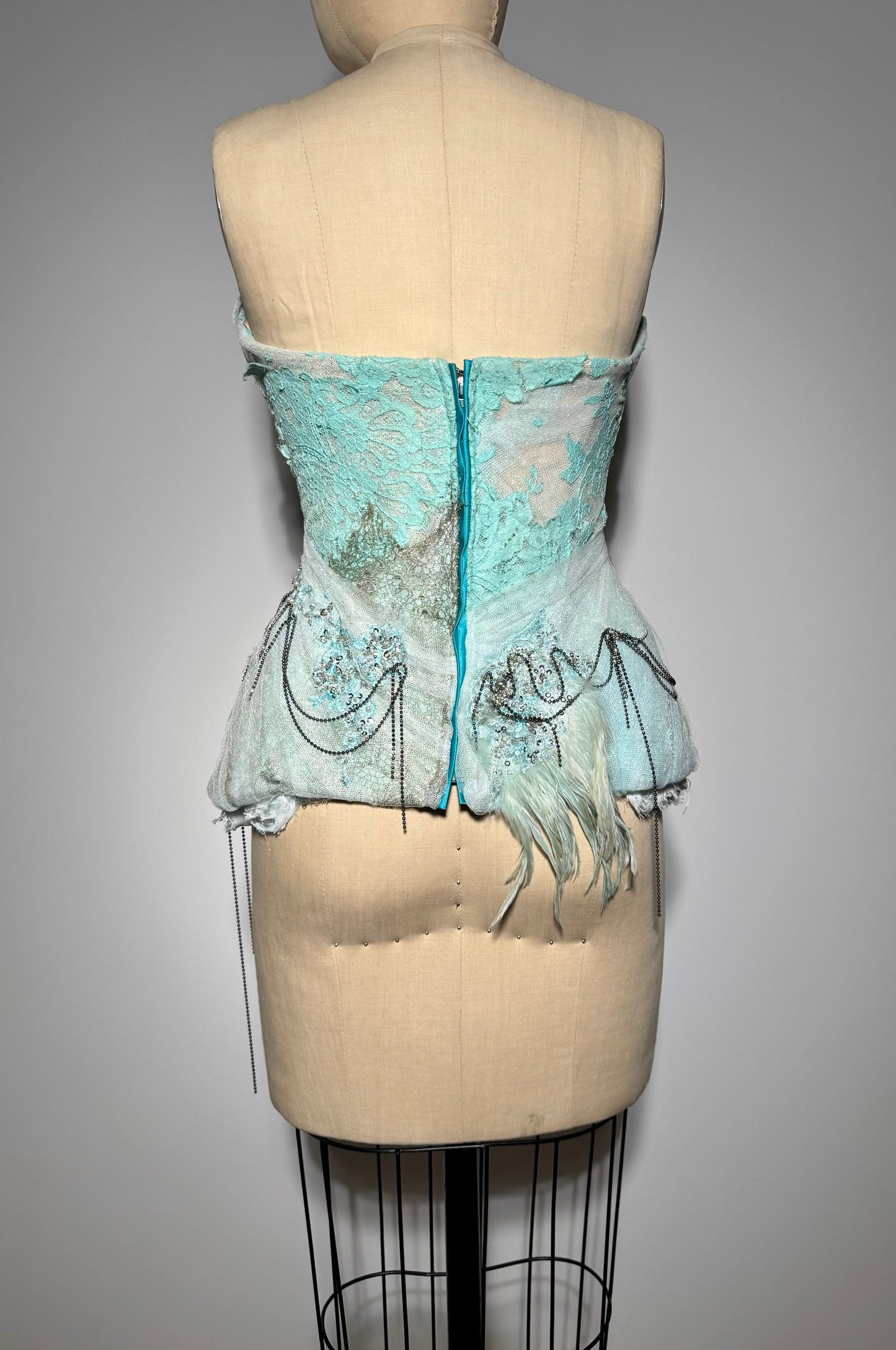 Trash Couture Napoleon's Mistress Top - Baroque Island Turqoise